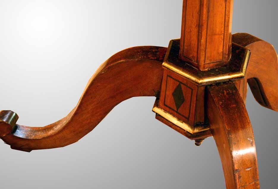 French Directoire Walnut Table. Late 18th C 1