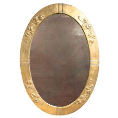 Arts and Crafts Oval Mirror c. 1890