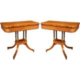 PAIR Regency Rosewood Games Tables. C1810