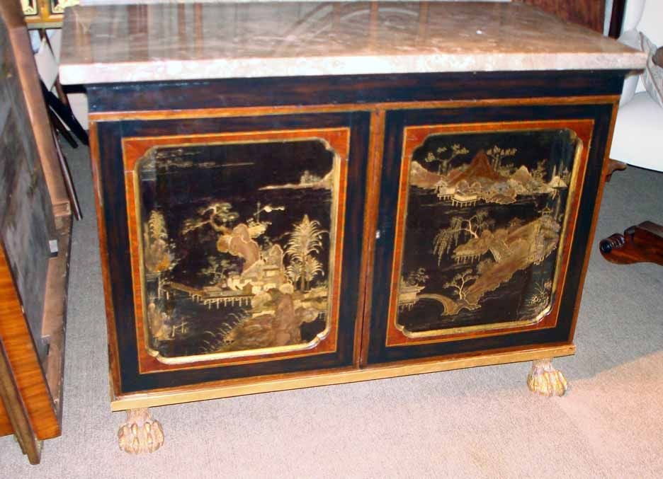 PAIR Regency -Style Giltwood And Lacquer Cabinets 4