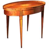 Dutch Mahogany Inlaid Oval Table, circa 1800