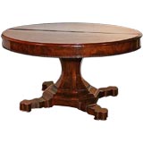 Antique Neoclassical mahogany extension dining table. Mid 19th C