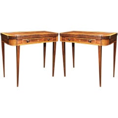 Pair George III Rosewood Card Tables. Late 18th Century