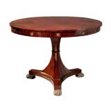 Neoclassical Mahogany Center Table. French C1800-10