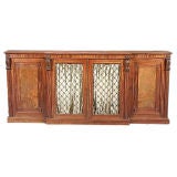 Antique Late Regency Mahogany Breakfront Side Cabinet . C1820