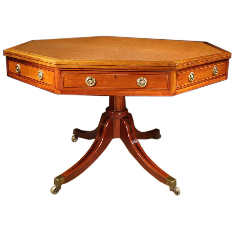 Regency Octagonal Mahogany Library Table. C. 1820