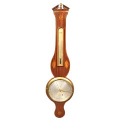 George III Mahogany Wheel Barometer, circa 1800