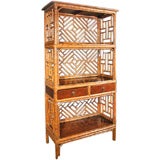 Chinese Bamboo Bookcase. Mid 19th Century