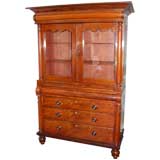 Mahogany  glass front cabinet