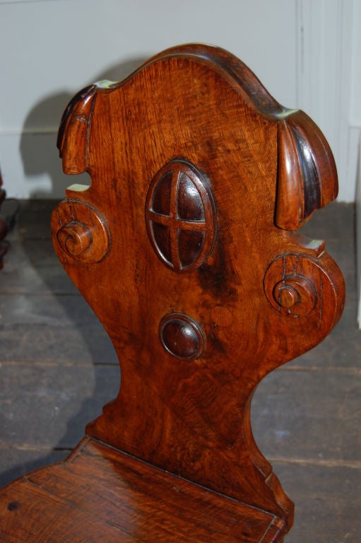Oak hall chair
