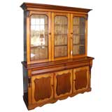 Mahogany and Oak  glass front cabinet