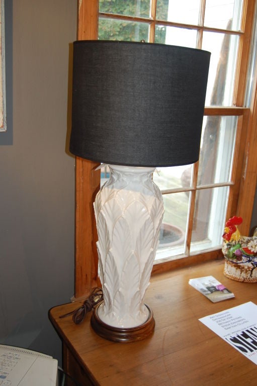 Pair of White Lamps from the estate of Geoffrey Beene