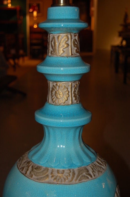 Monumental 1960's Hollywood Regency Lamp In Excellent Condition For Sale In Stamford, CT