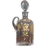 A Gilt Painted Glass Decantur