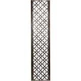 A blackened bronze grille