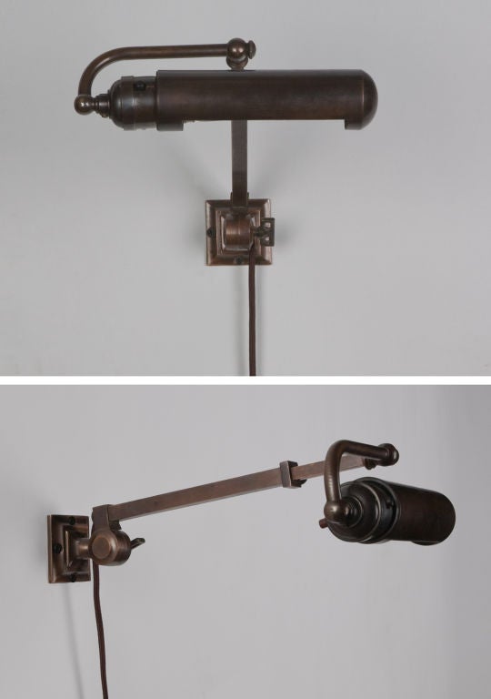 Adjustable copper picture light