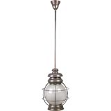 Antique A lantern with a frosted glass shade