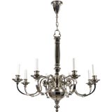 An eight-arm nickel chandelier