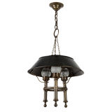Antique A three light bouillotte fixture