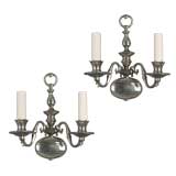 Antique A pair of two-arm sconces