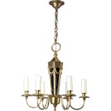 Antique Mirrored brass chandelier