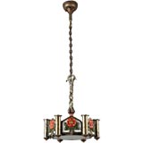 Dark bronze floral chandelier