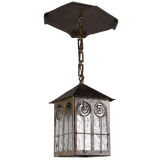 Antique Copper Arts and Crafts period lantern
