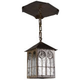 Copper Arts and Crafts period lantern