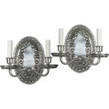 A pair of silverplate E. F. Caldwell sconces
