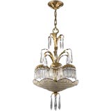 Crystal foliate hanging light
