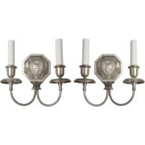 A pair of silverplate sconces by the E. F. Caldwell