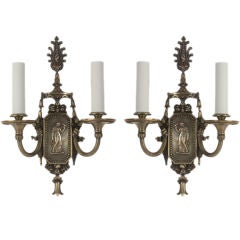 A pair of Adam style sconces by E. F. Caldwell
