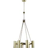 Eight light Art Moderne ring chandelier