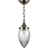 Antique A cut crystal pendant on nickel hardware