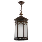 A bronze hexagonal lantern