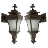 A pair of exterior sconces by E. F. Caldwell