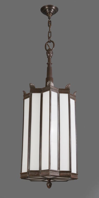 A bronze eight-pointed star lantern by E. F. Caldwell