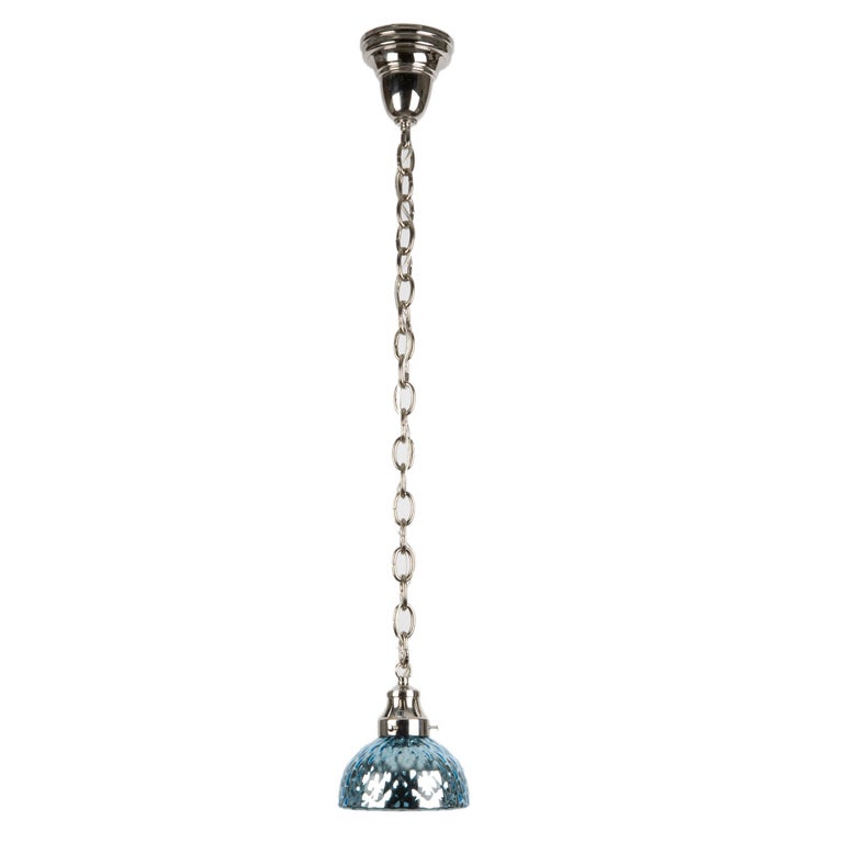 A small quited mercury glass pendant