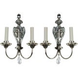 A pair of silverplate sconces by the Sterling Bronze Co.