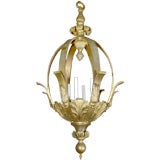 A large parcel-gilt bronze openwork lantern