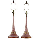 A pair of Murano glass table lamps