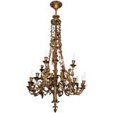A Sixteen light gilt bronze chandelier