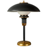 Vintage A dark grey and brass desk lamp