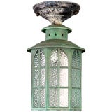 A small verdigris lantern