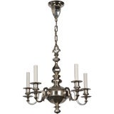 A six-light Antique nickel chandelier