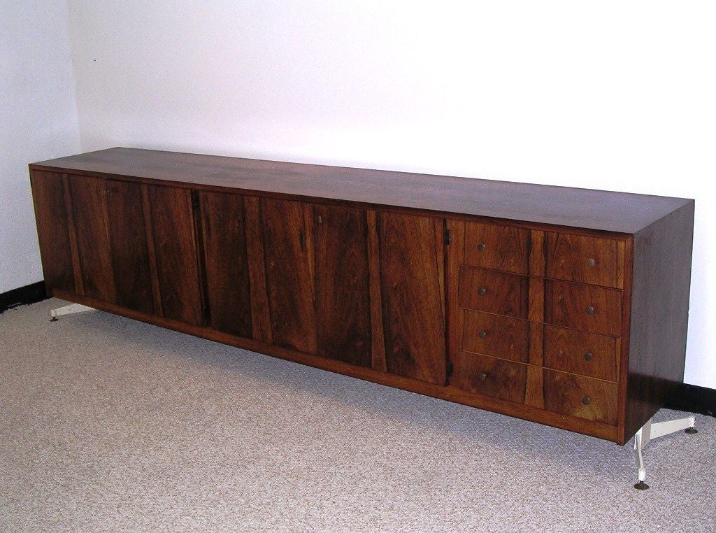 Mid-20th Century Long and Low Danish Sideboard For Sale