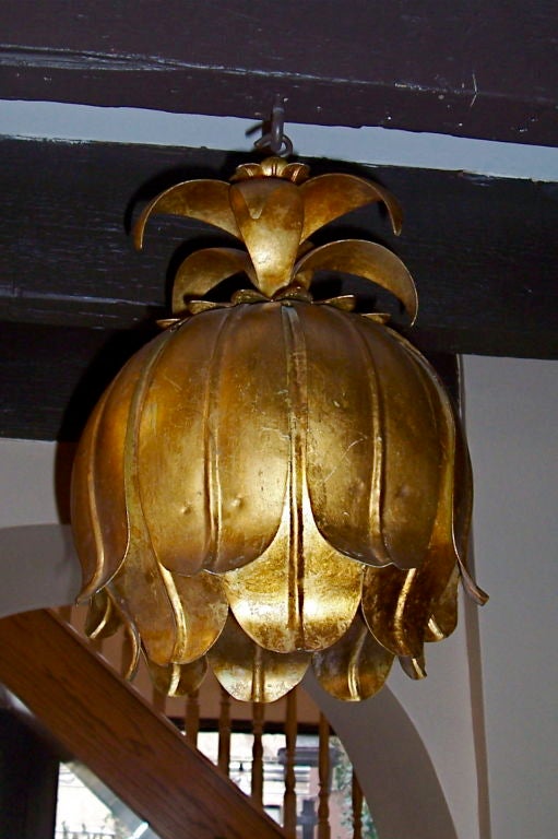 Gilt Metal Light Fixture