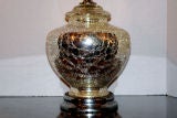 Antique Crackled Mercury Glass Lamp