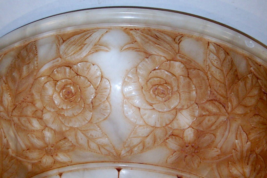 Carved Alabaster Light Fixture