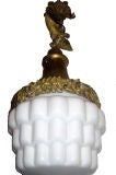 Molded glass  lantern with eagle motif